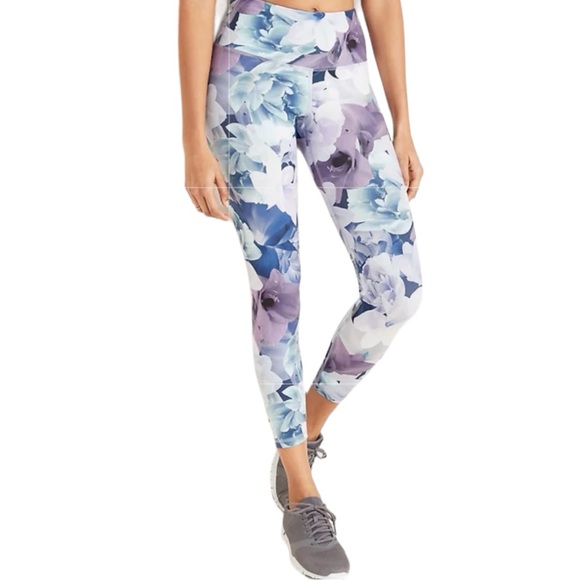 Old Navy Elevate GO-DRY Floral 7/8 Length Colorful Compression Leggings Size XXL - Picture 1 of 8